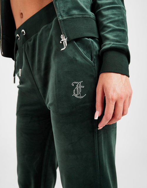 Diamante Velour Track Pants