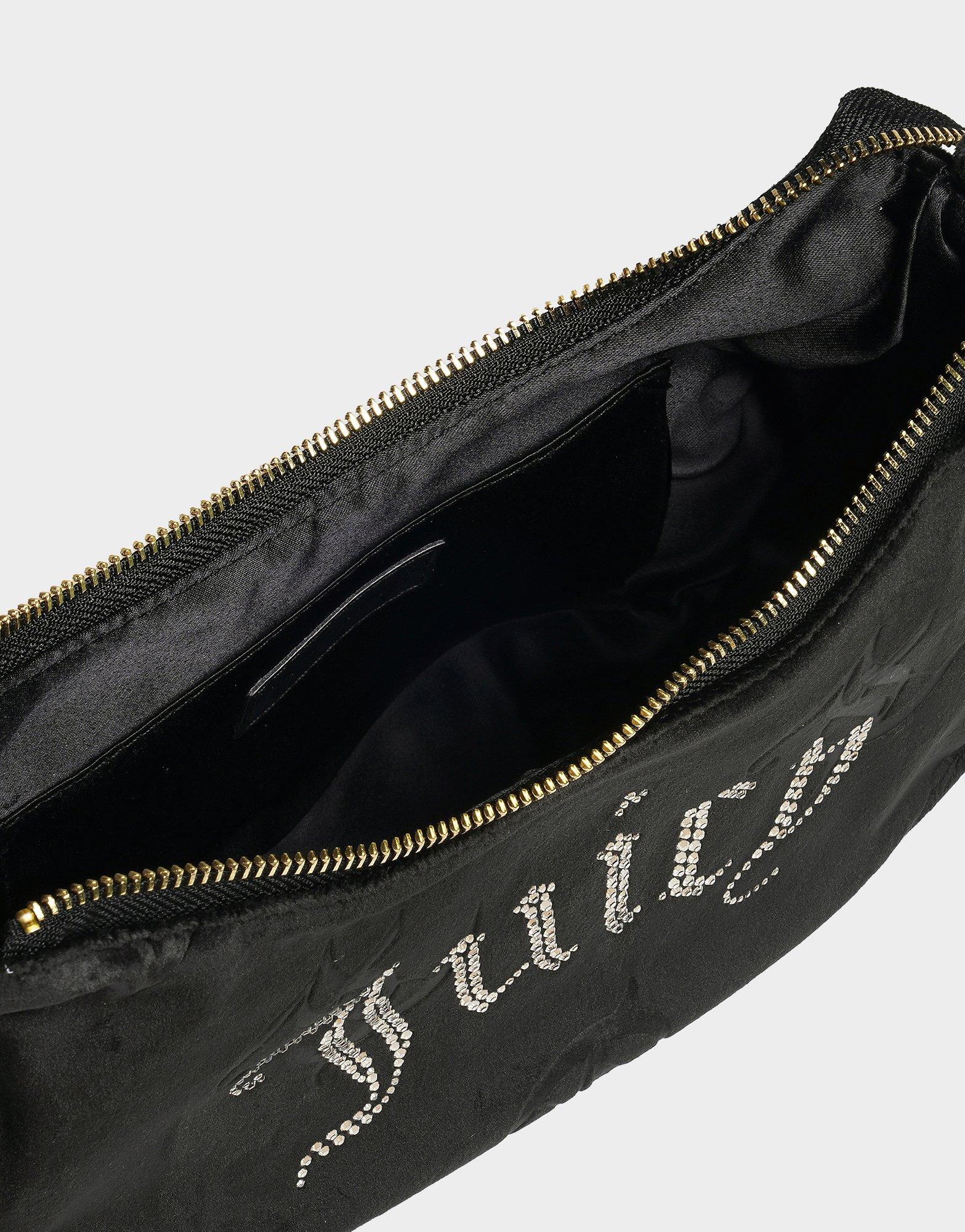 Black Juicy Couture Velour Diamanté Shoulder Bag - JD Sports Black Juicy Couture Velour Diamanté Shoulder Bag - JD Sports