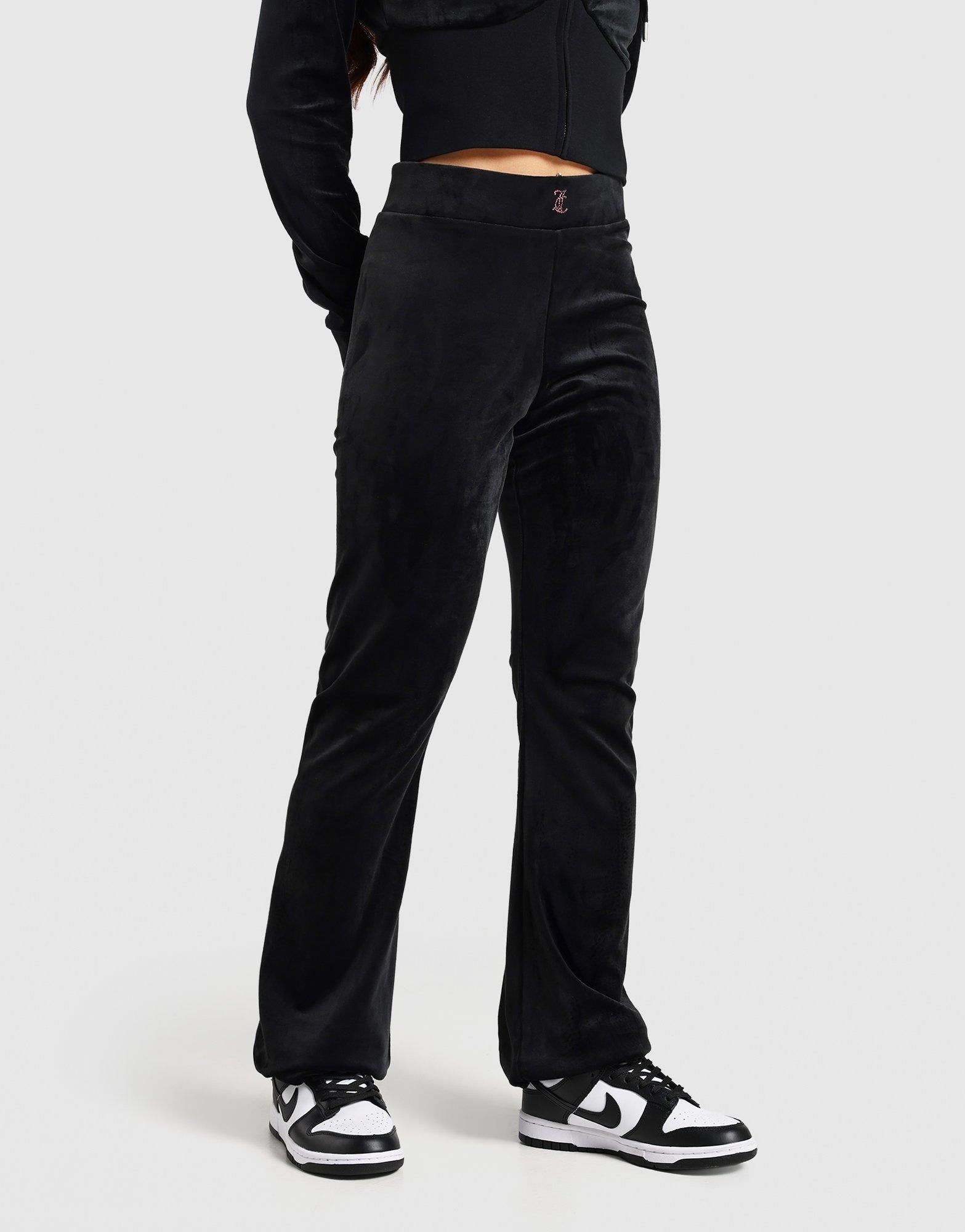 Black Juicy Couture Pant Flare Velour - JD Sports Malaysia