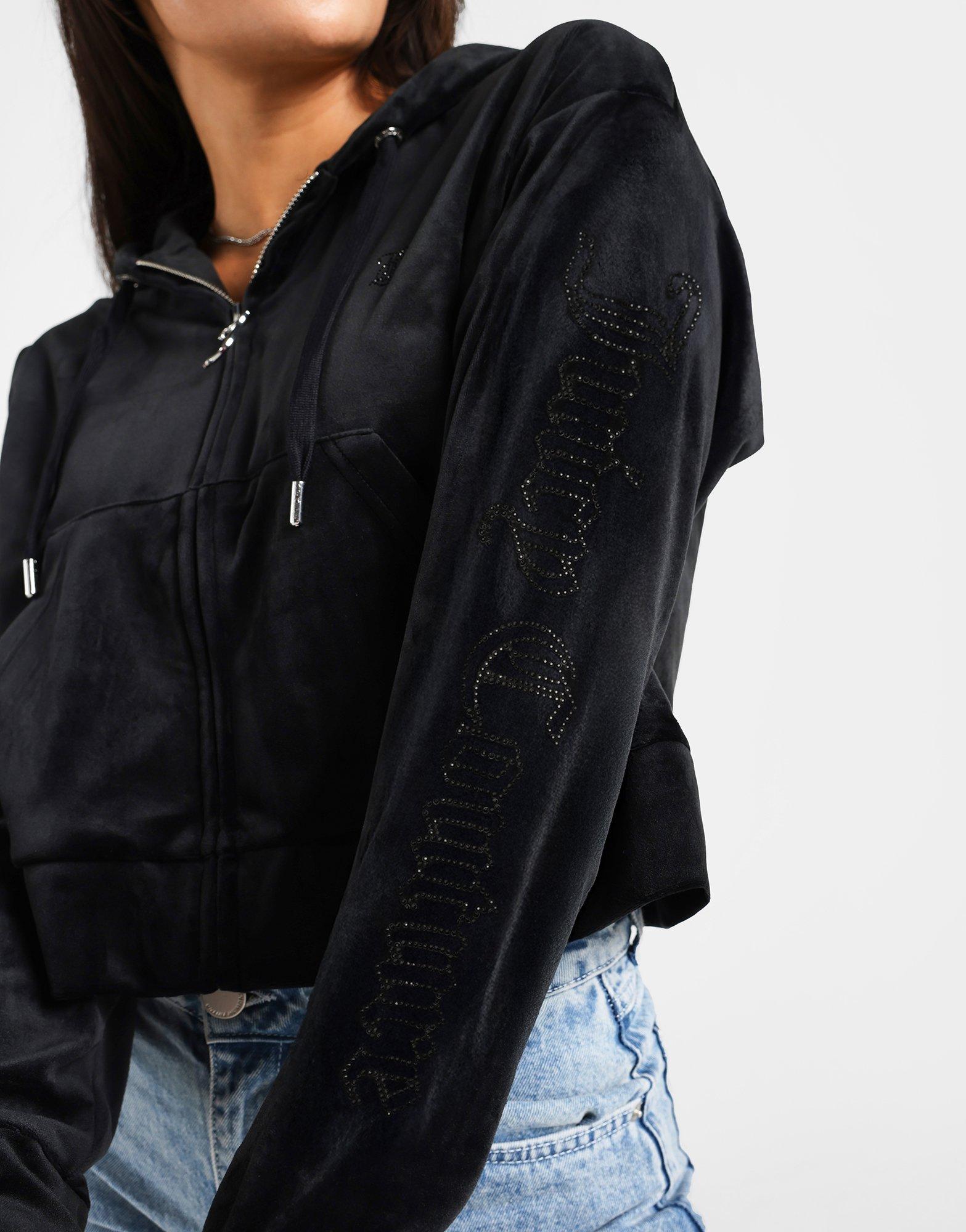 Black Juicy Couture Oversized Hoodie - JD Sports Malaysia