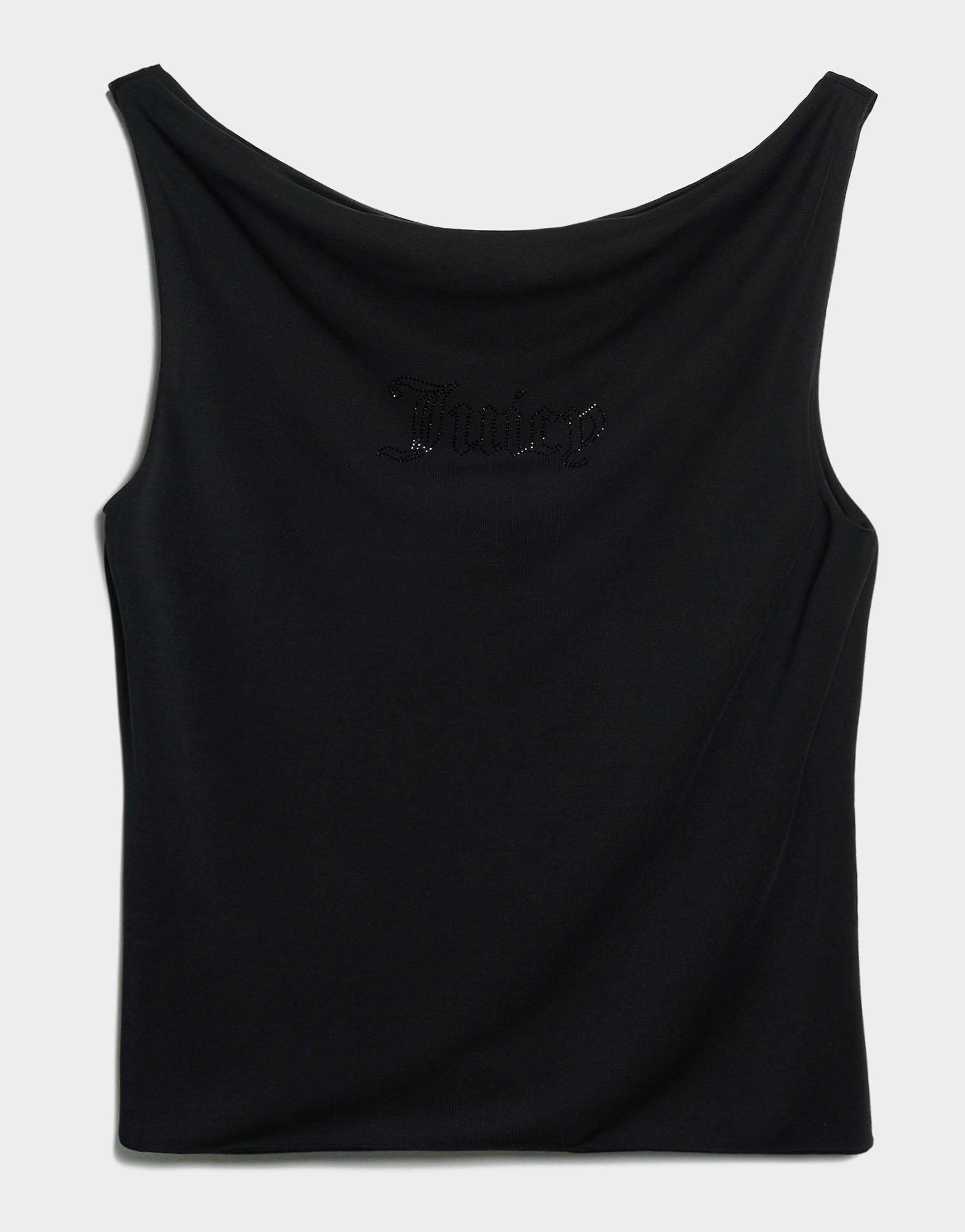 Sleeveless Drape Front Top