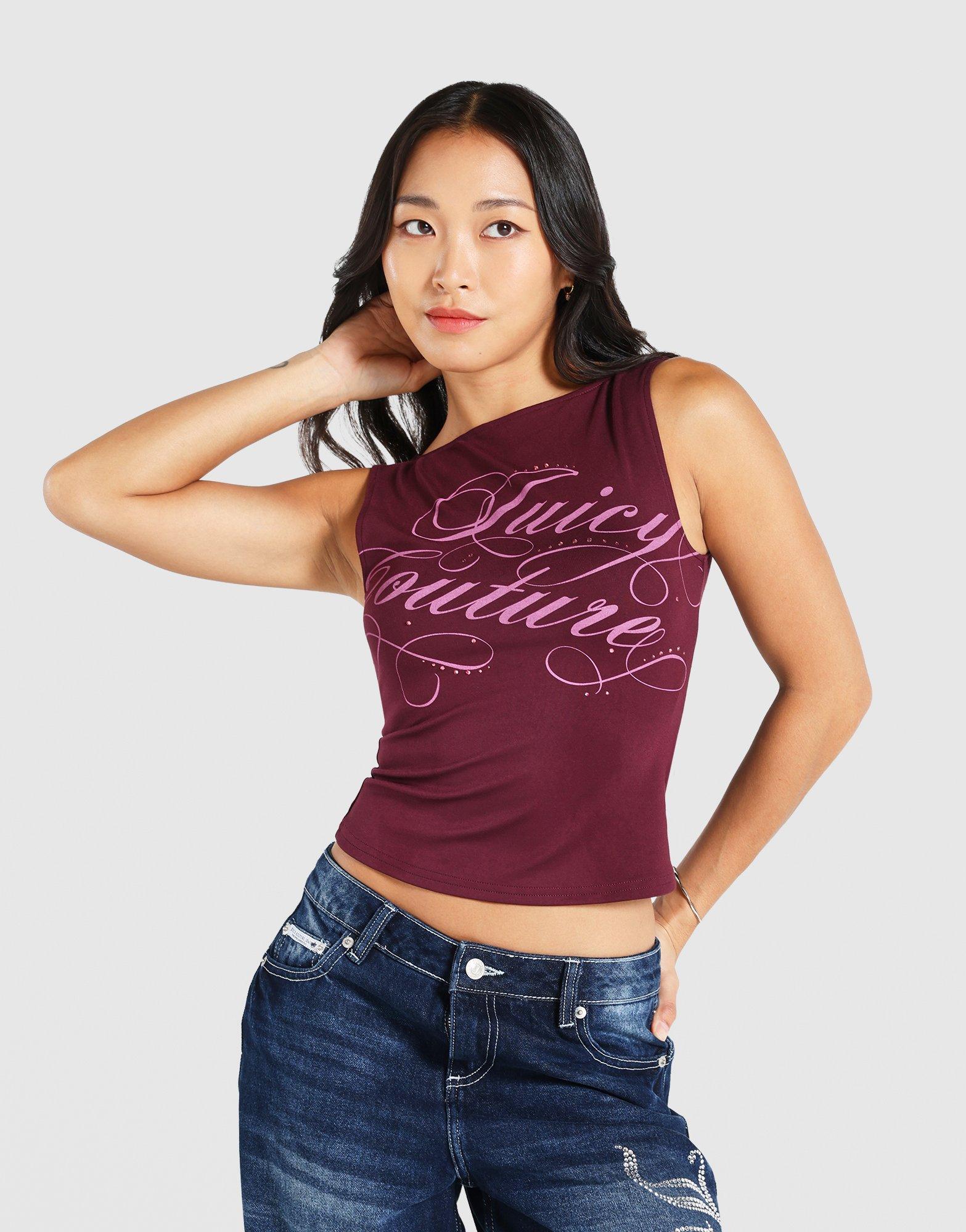 Rebelle Script Mia Button Neck Top