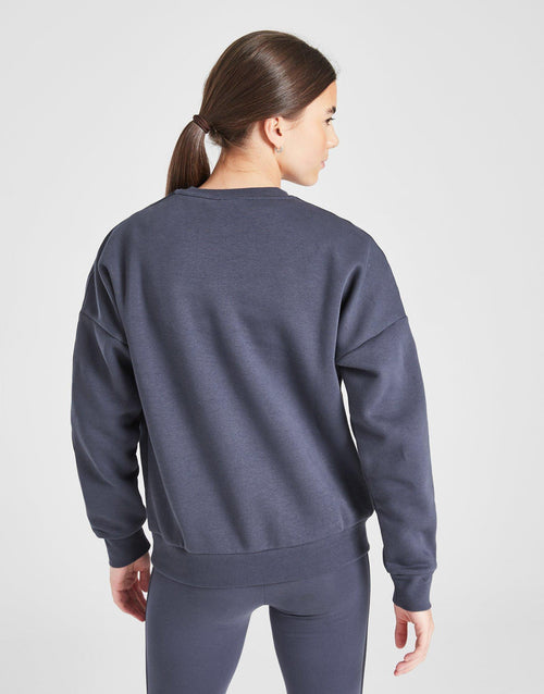 Girls' Glitter Trefoil Crew Sweatshirt Junior