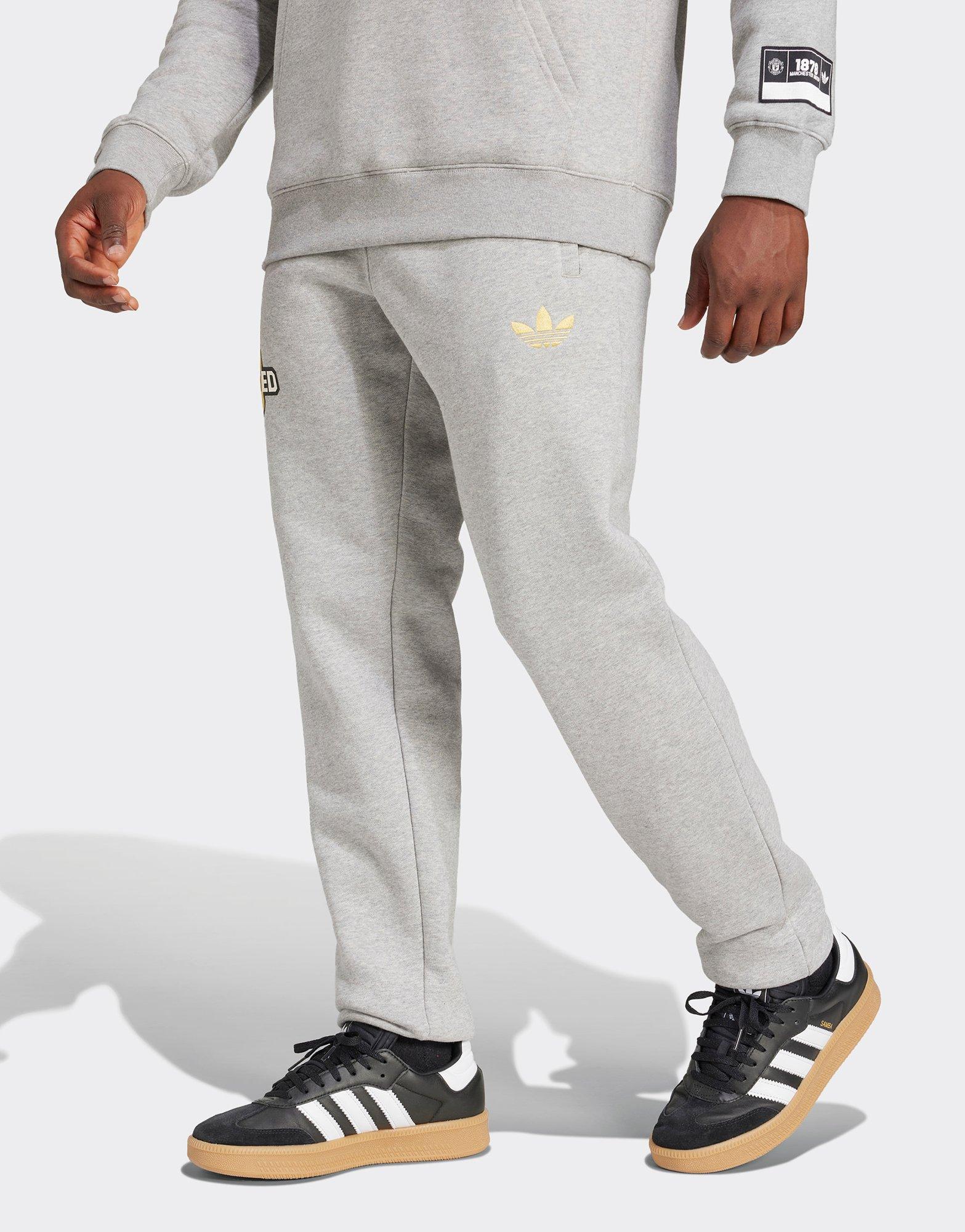 Grey adidas Manchester United Tracksuit Bottoms - JD Sports Malaysia