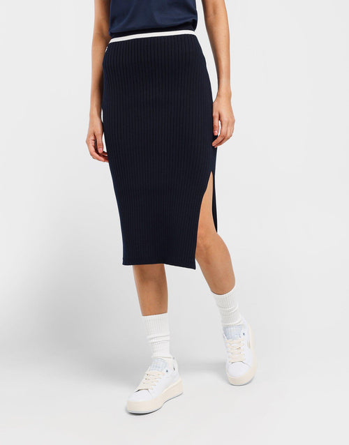 Flat Ribbed Skirt