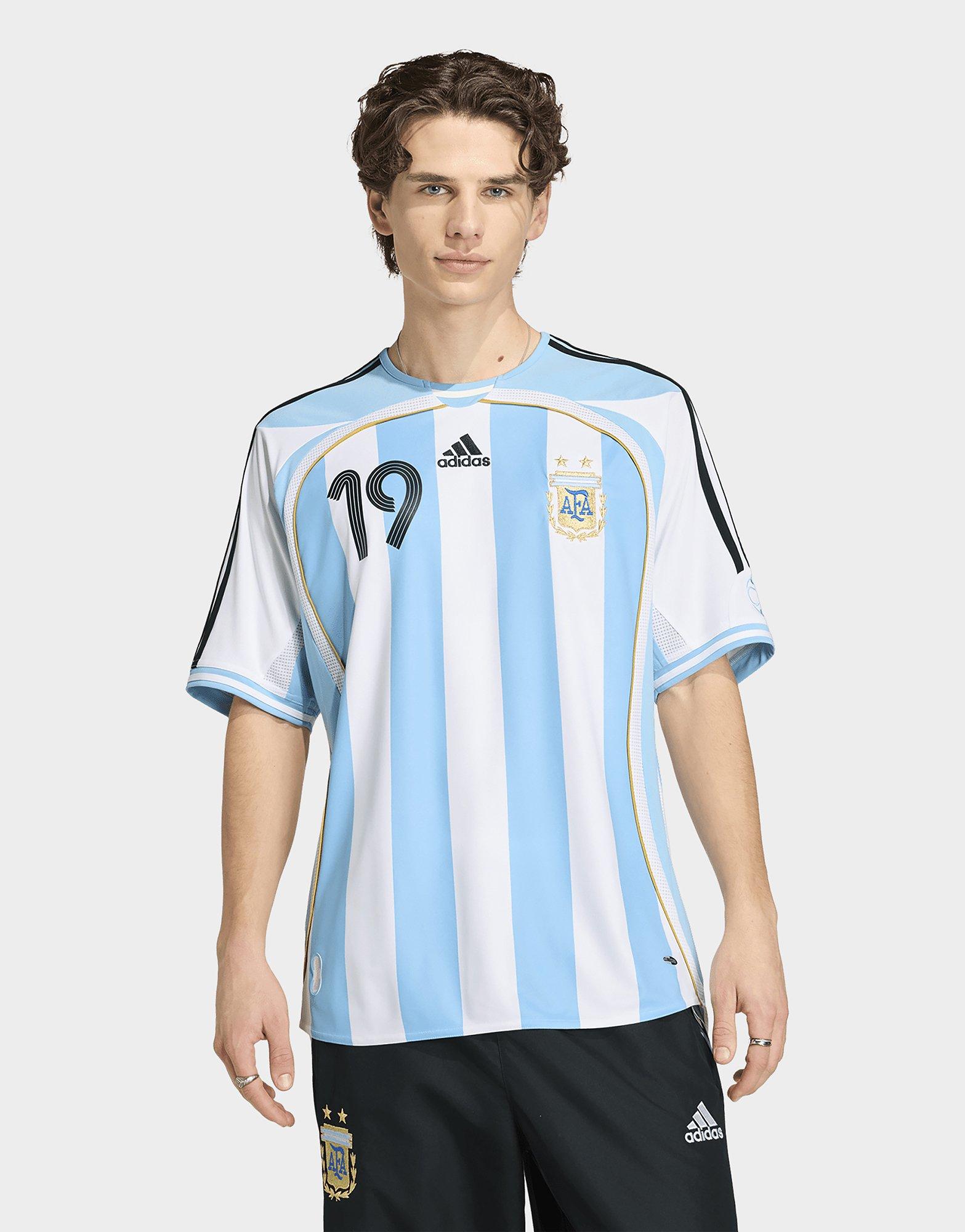 White adidas Argentina Home Messi Jersey 2006 - JD Sports Malaysia