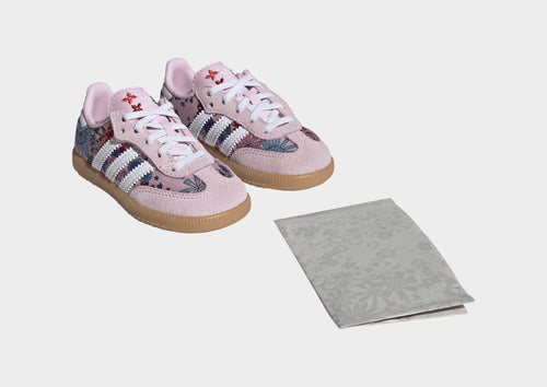 Pink adidas Liberty London Samba OG Comfort Closure Elastic Lace Junior's