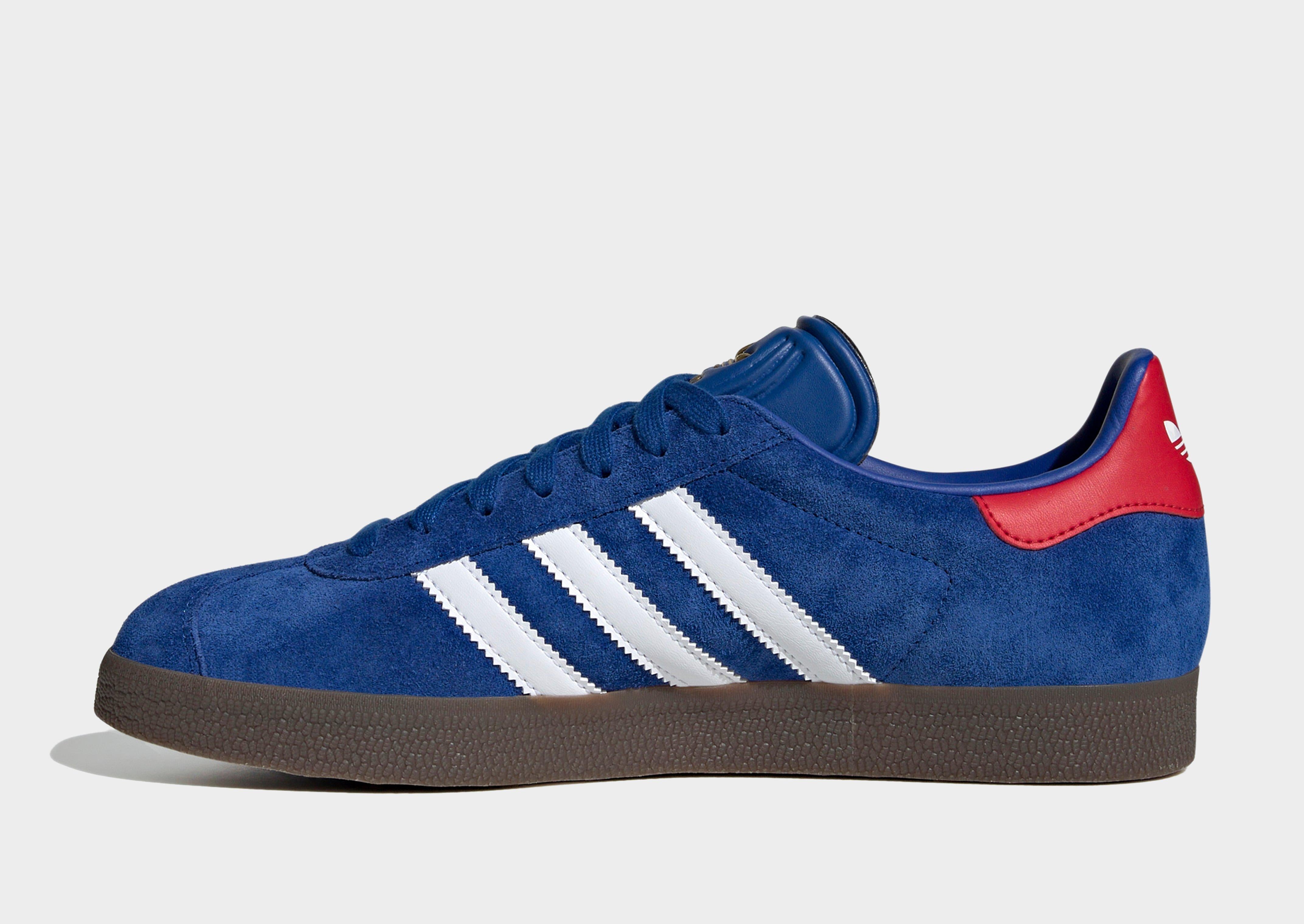 Blue adidas Gazelle