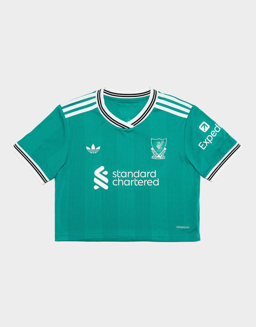 Green adidas Liverpool FC 25/26 Third Cropped Jersey JD Sports