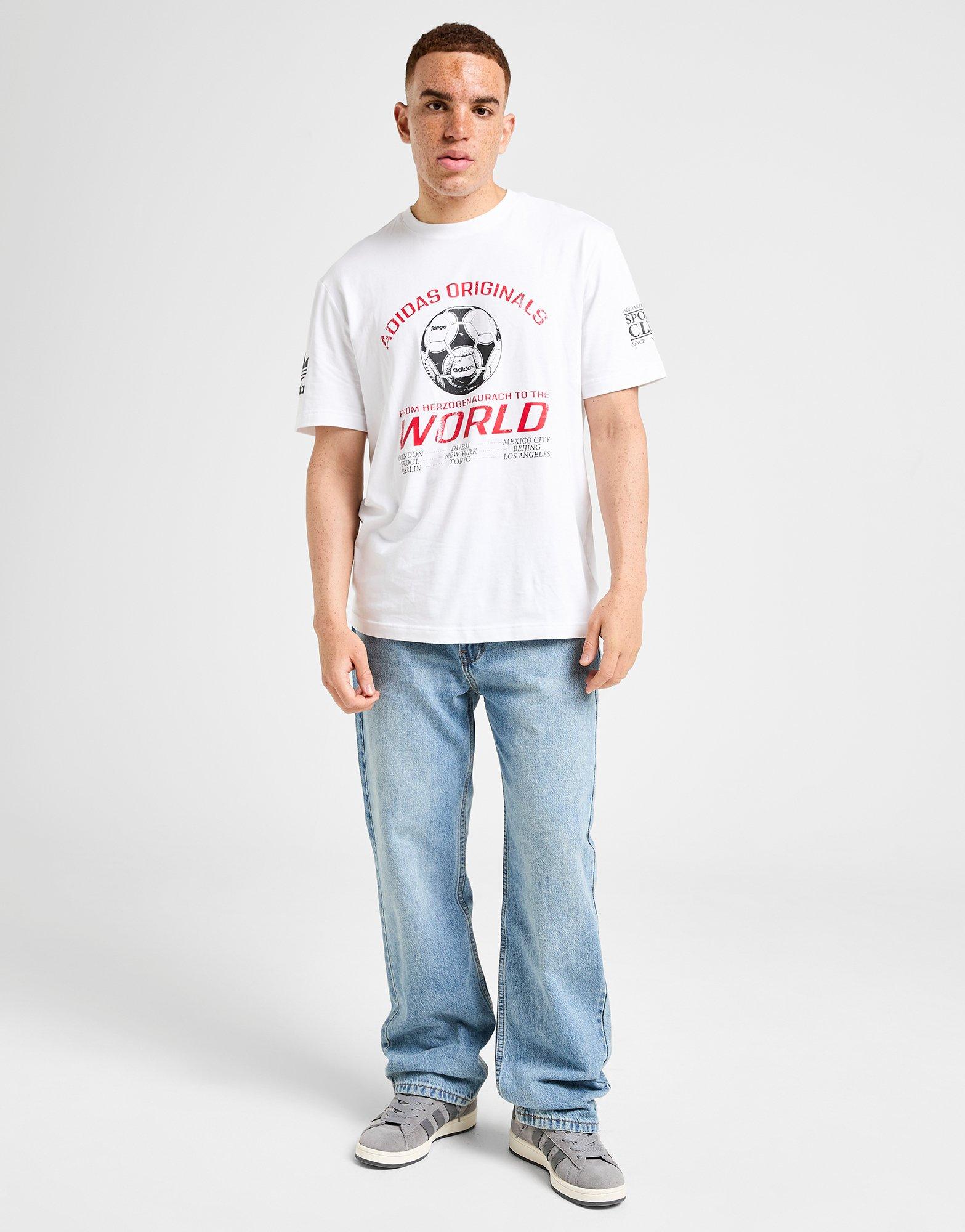 White adidas 90s Football Graphic T-Shirt - JD Sports Malaysia