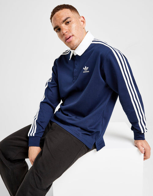 Blue adidas Adicolor Rugby Polo Shirt JD Sports Malaysia