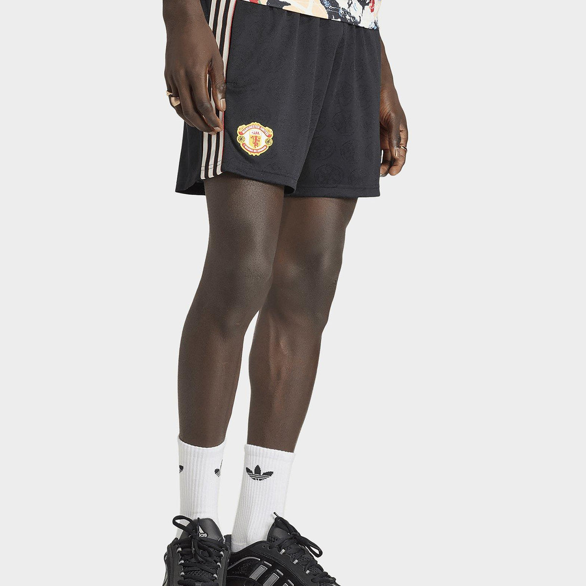 Black adidas Manchester United FC x The Stone Roses Shorts - JD Sports ...