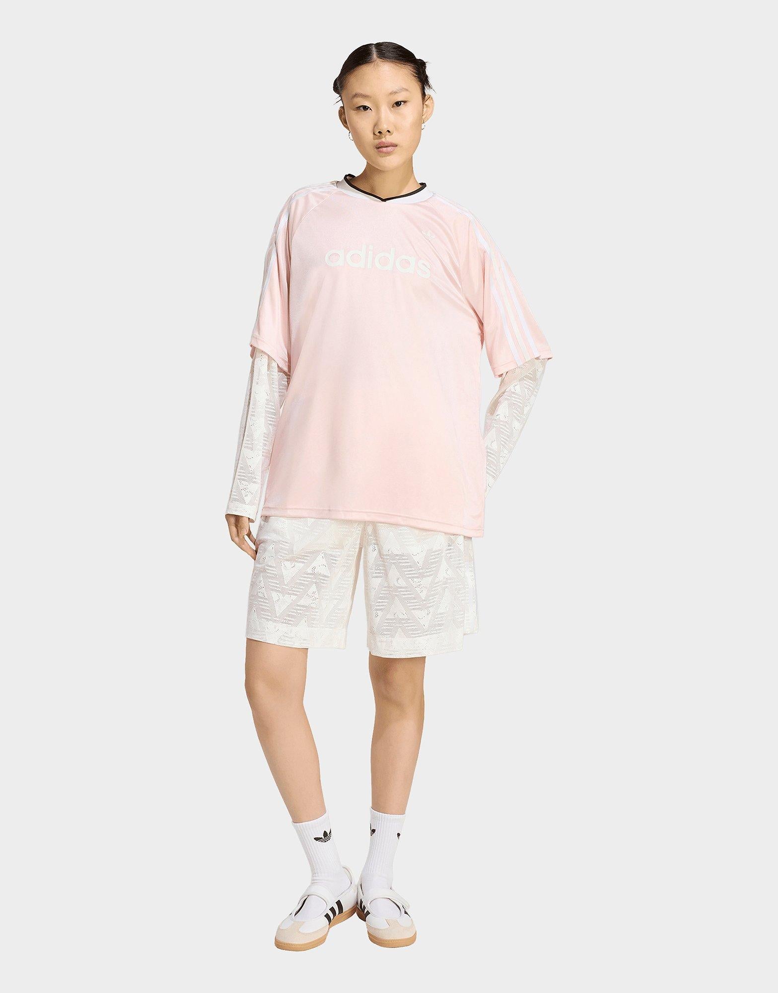 Pink adidas Lace Long-Sleeve Jersey - JD Sports Malaysia