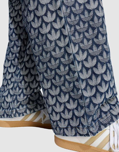 Denim Loose Monogram Pants