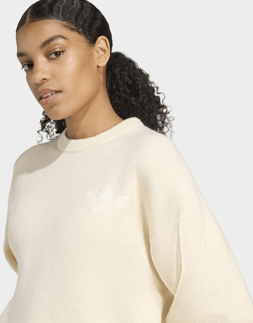 Trefoil Knit Crew Sweatshirt