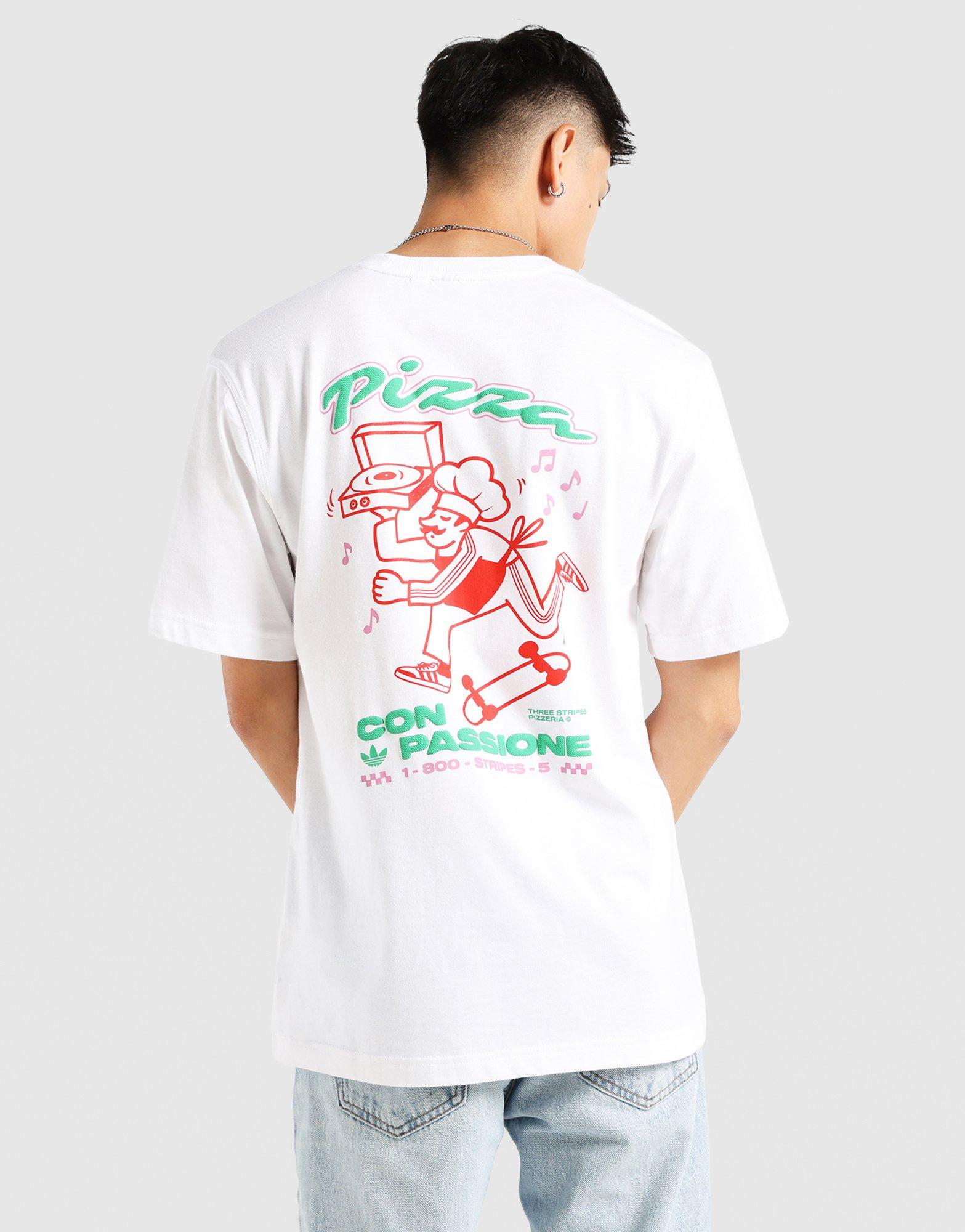 White adidas Pizza Man T-Shirt - JD Sports Malaysia