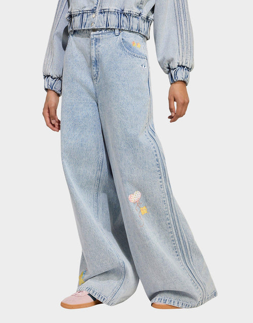 Care Bear High Rise Wide Leg Denim Pant