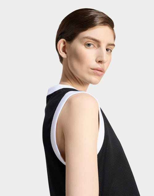 Lineaer Mesh Tank Top