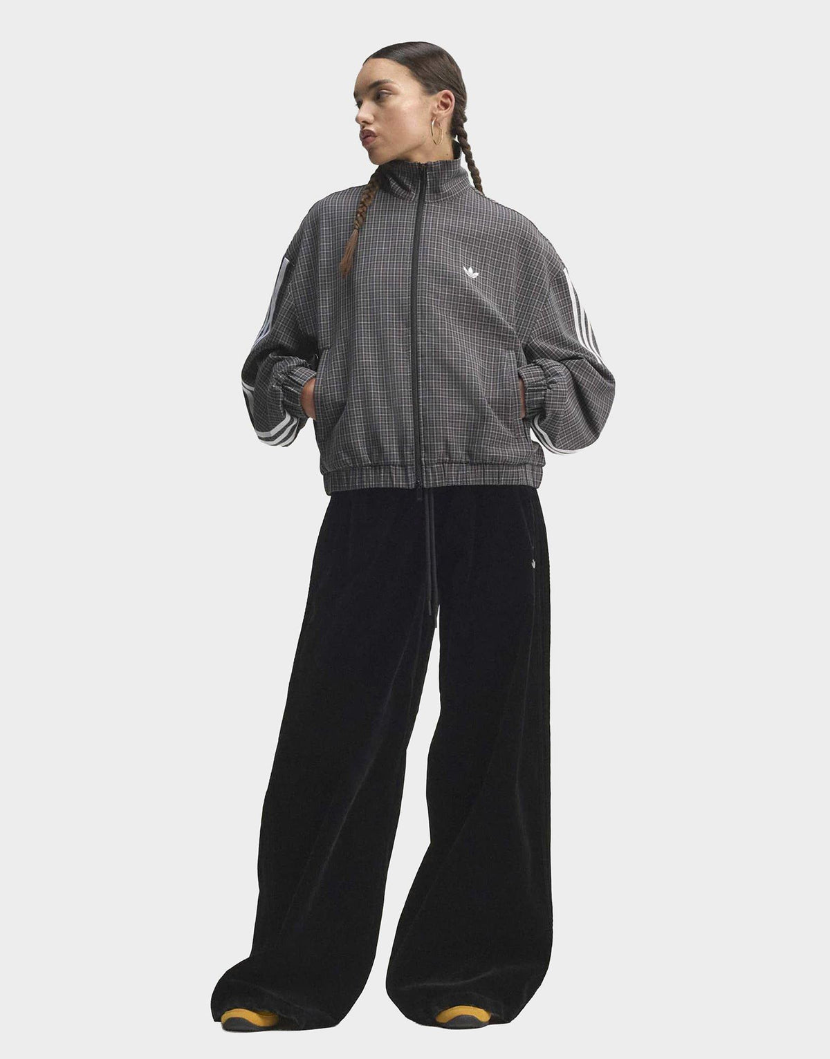 3-Stripes Checks Tartan Track Top