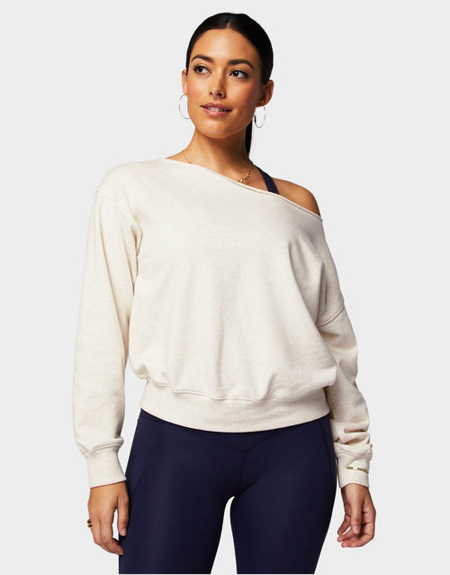 Year Round Terry Off Shoulder Sweatshirt