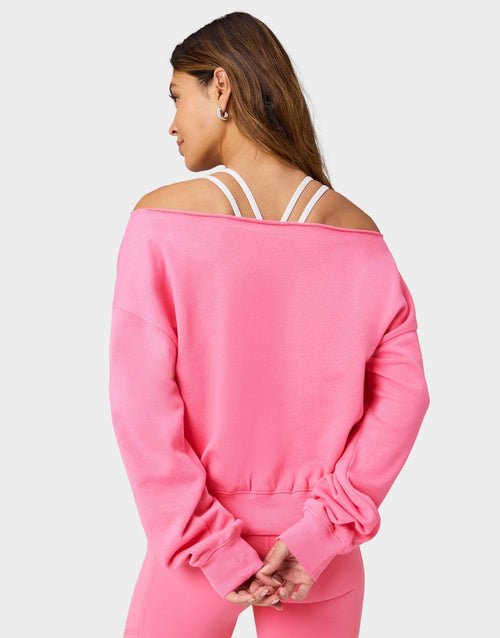 Year Round Terry Off Shoulder Sweatshirt