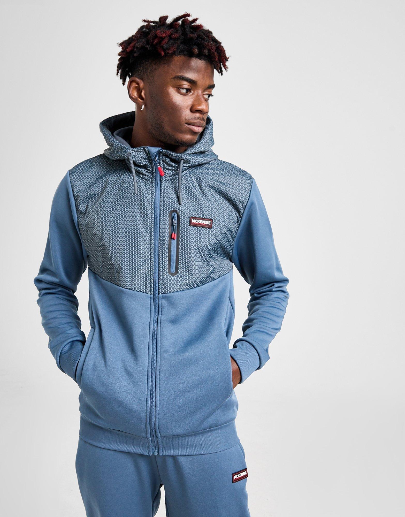 Blue Mckenzie Chaos Poly Fleece Full Zip Hoodie - JD Sports Malaysia