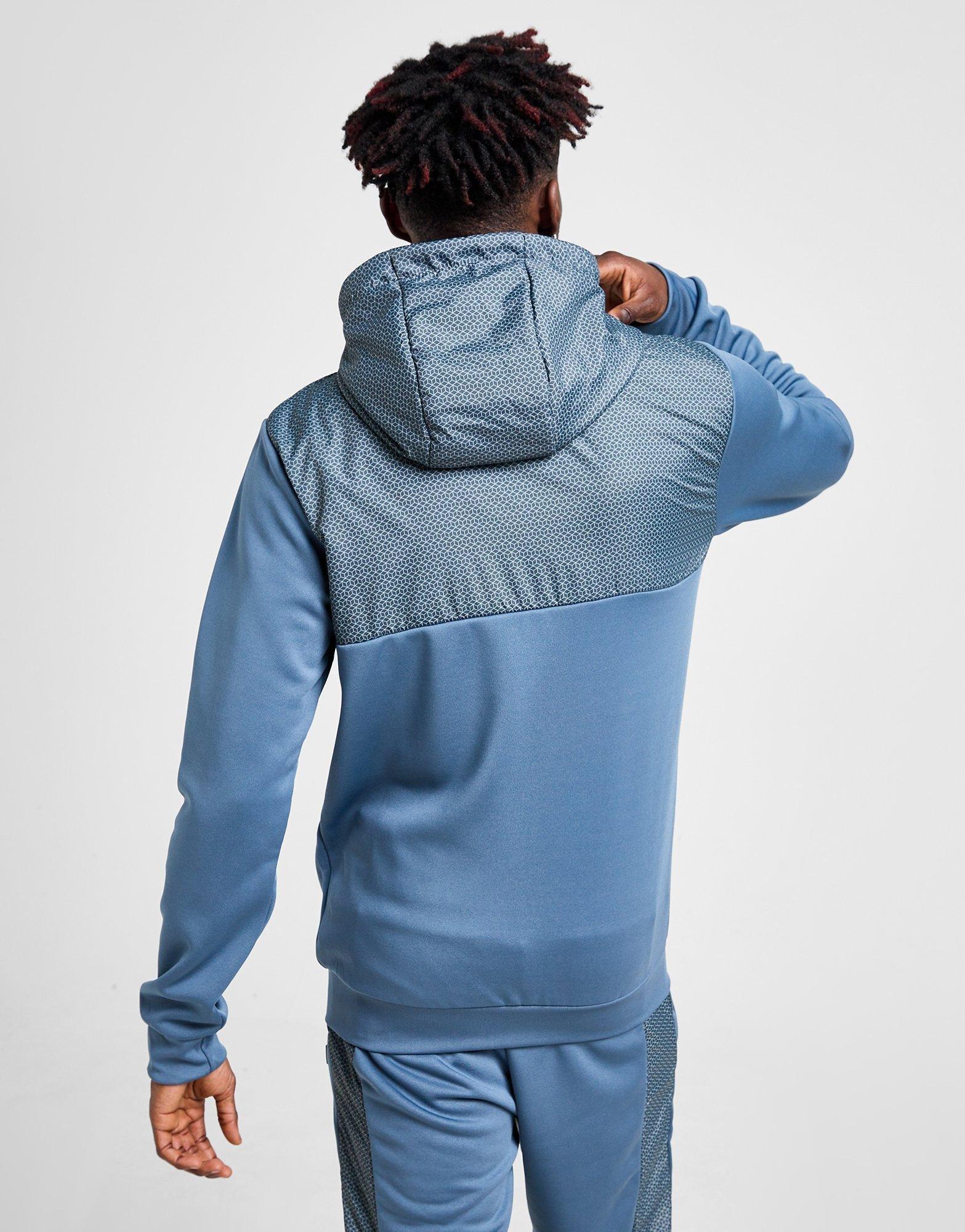 Blue Mckenzie Chaos Poly Fleece Full Zip Hoodie - JD Sports Malaysia