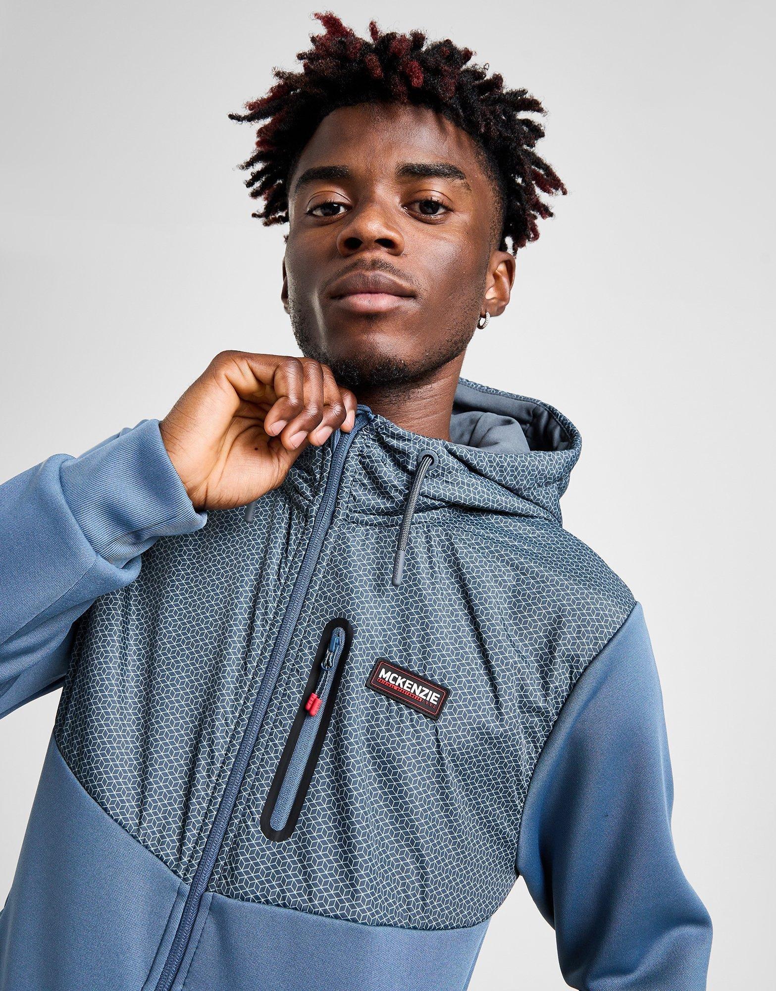 Blue Mckenzie Chaos Poly Fleece Full Zip Hoodie - JD Sports Malaysia