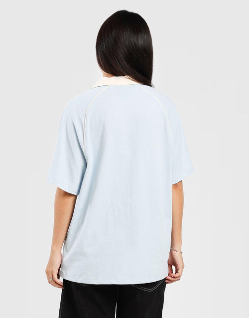 MLB New York Yankees V-Neck Oversized Polo Jersey
