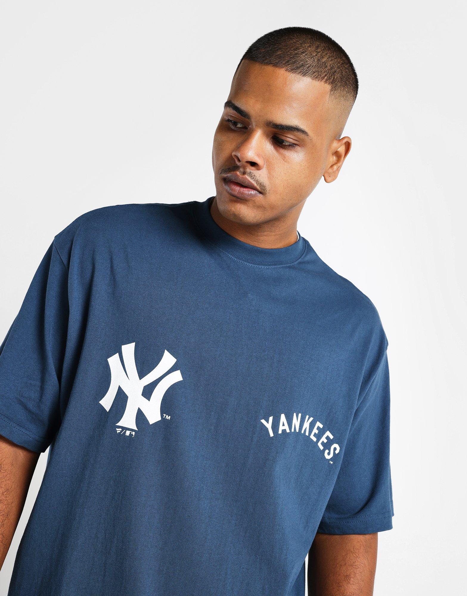 希少 Majestic New York Yankees shirt 半袖 紺 紺 ネイビー ニューヨークヤンキース 半袖 | ビンテージ古着屋