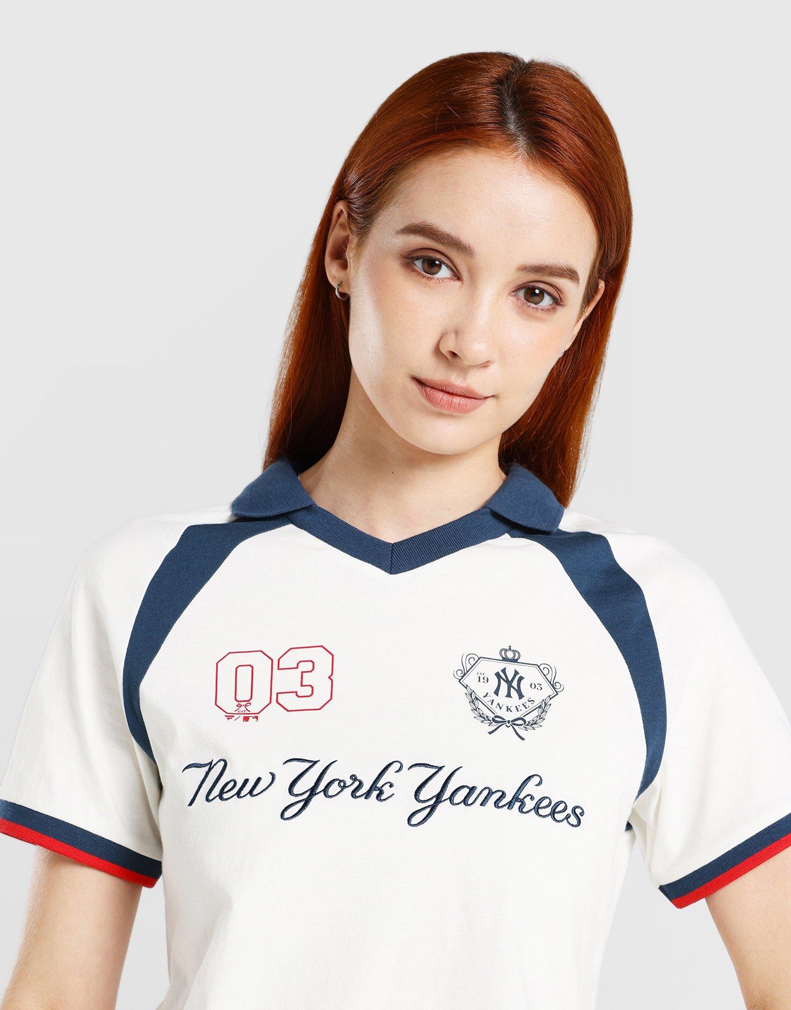 Panel Crop Polo T‑Shirt