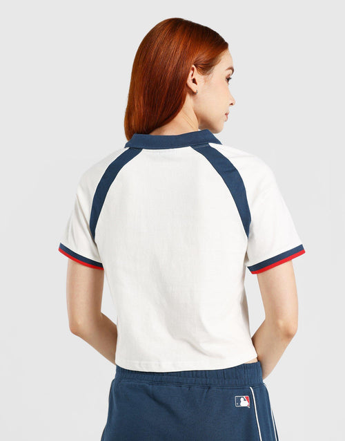Panel Crop Polo T‑Shirt