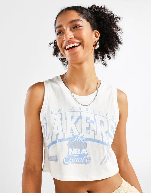 Wrapped Cropped Jersey Tank Lakers Women's