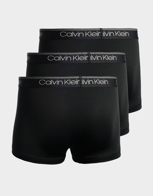 Black Calvin Klein Micro Stretch Low Rise Trunks 3-Pack JD