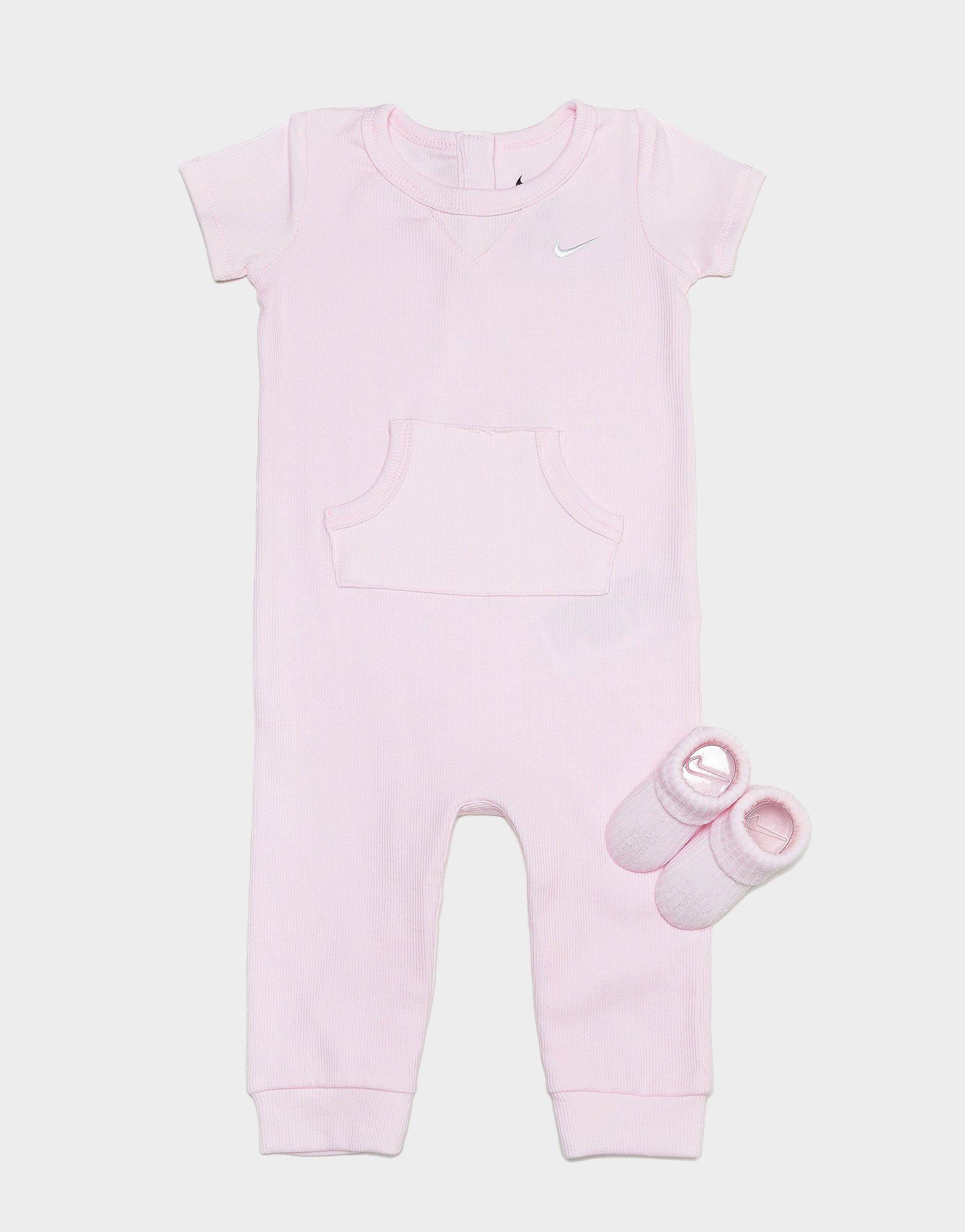 2-Piece Velour Swoosh Box Set Pink Foam Infant's