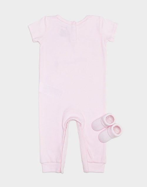 2-Piece Velour Swoosh Box Set Pink Foam Infant's
