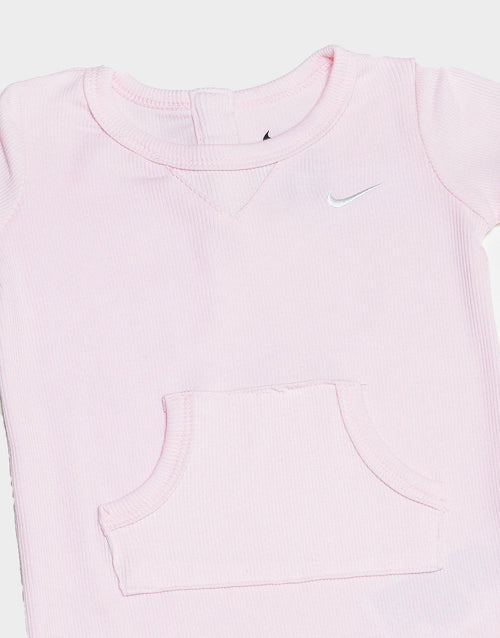 2-Piece Velour Swoosh Box Set Pink Foam Infant's