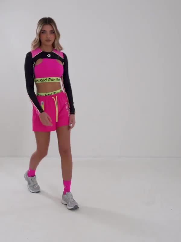 Twin Flame Cutout Long Sleeve Crop Top