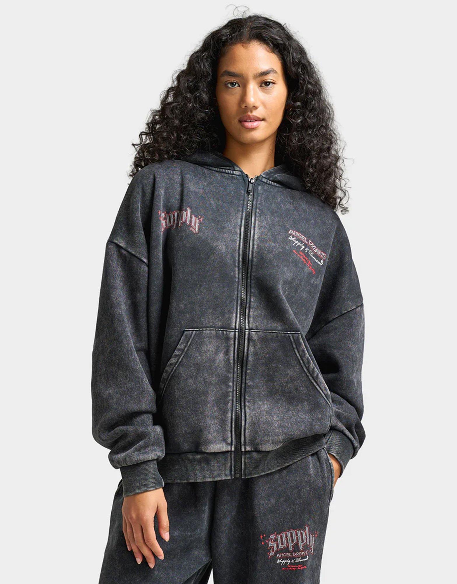 Black Supply Demand Angel Dream Full Zip Hoodie JD Sports Malaysia
