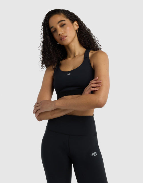 Black New Balance Essential Training Bra JD Sports Malaysia