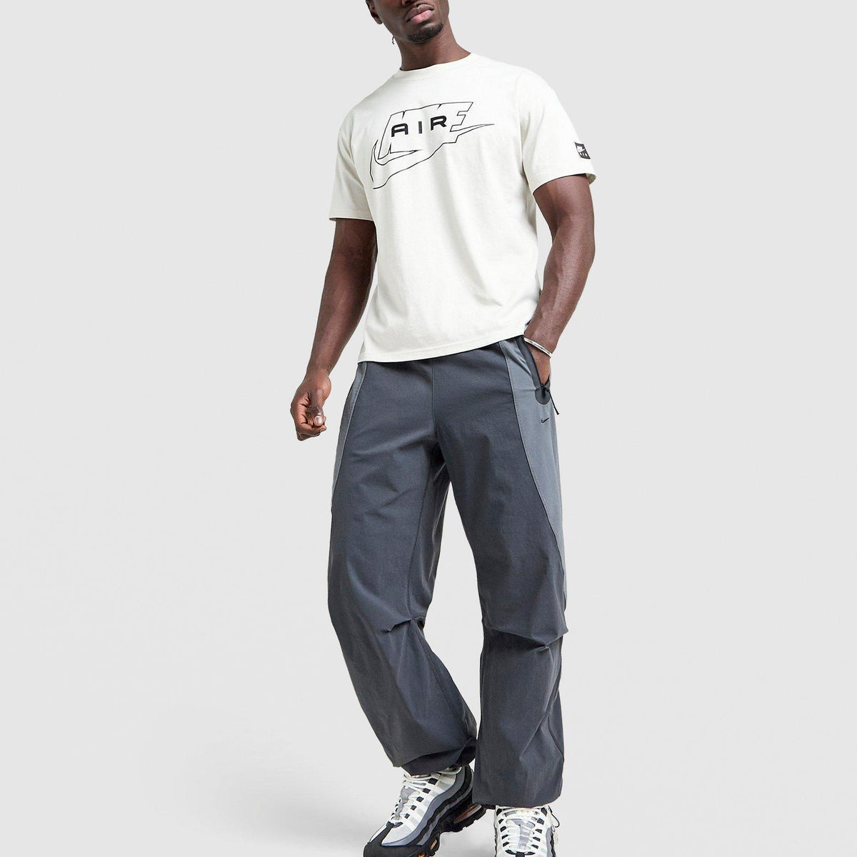 Grey Nike Tech Pro Oversized Woven Track Pants - JD Sports Malaysia